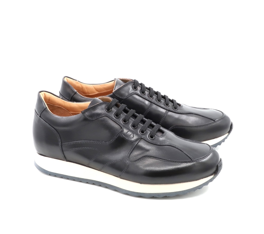 Leather Sneakers - Cole Anil Black Shadow
